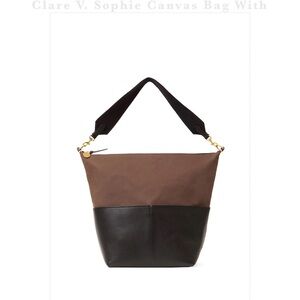 Clare V. Sophie Canvas Leather Tote NWT (price is firm)